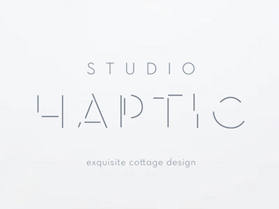Haptic architect studio design haptic logo modern simple type typography