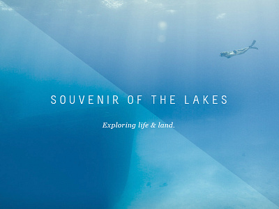 Souvenir of the Lakes Logo blue branding great lakes logo michigan minimal traverse city typography water