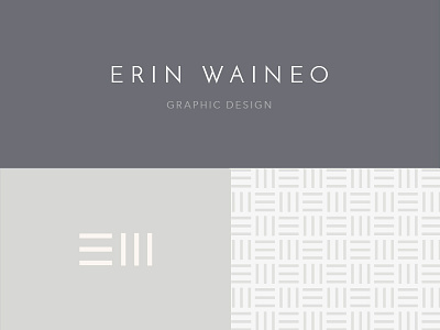 Erin Waineo Design Logo branding e icon logo pattern w