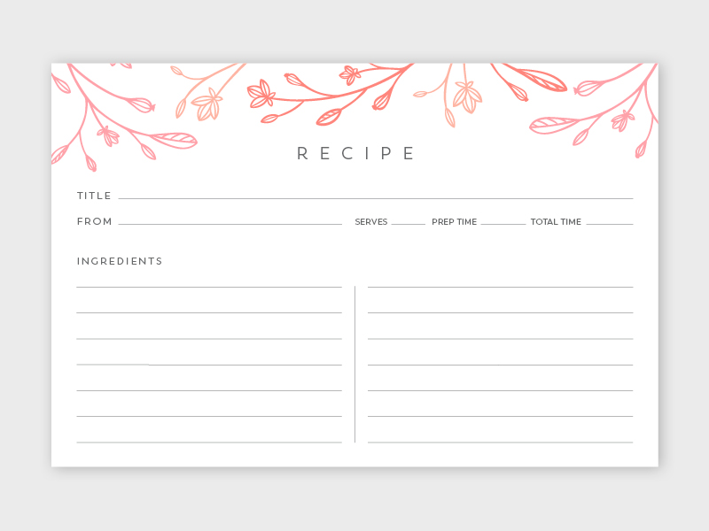 Recipe Card by Erin Waineo on Dribbble