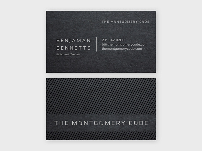 Business Card black branding business card elegant erin waineo logo michigan modern silver