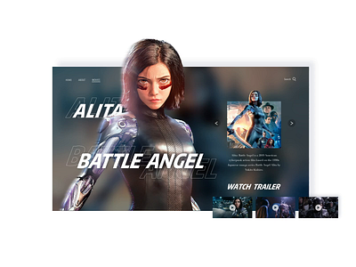 Movie web first shot ui web website design