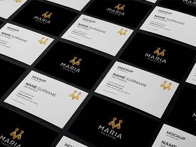 MARIA VALENTINA Business Card beauty brand branding clothing company company logo consulting corporatedesign design identity law logo logodesign monogrampixel realestate salon spa