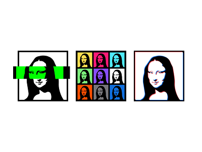 Glitch Mona Lisa design glitch monalisa popart tehnoart