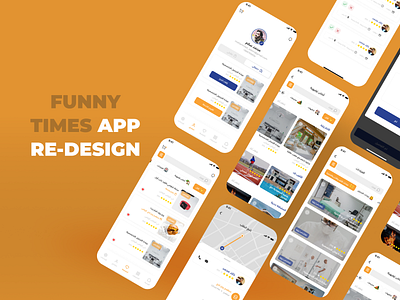 Funny Times app adobe illustrator adobe xd appdesign design figma illustration mobile prototype ui userinterface uxdesign