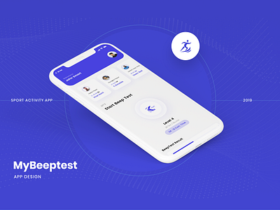 MyBeeptest App Design clean modern sport testing