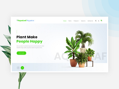 aquaplant Web mockup aqua garden modern plant tree web