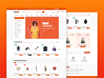 ocho Website mockup accessories clean ecommerce home modern shop shopping web design