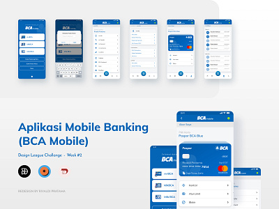 Aplikasi Mobile Banking (BCA Mobile) - Redesign business concept simple uidesign uiux