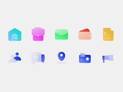 Icon Redesign concept freelance icons simple ui