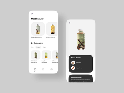Infused Water App Concept appdesign concept freelance health app infusedwater simple uidesign uiux