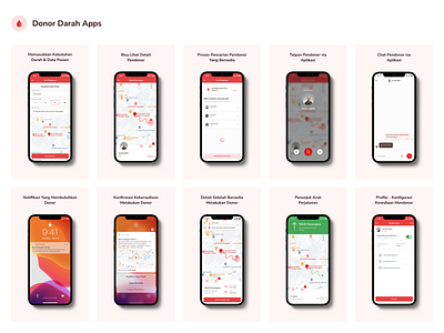 Donor Darah App mobile Design concept donordarah simple uidesign