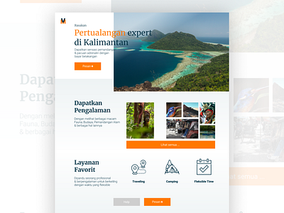 traveling in kalimantan -INDONESIA branding traditional travel app traveling ui uiux web