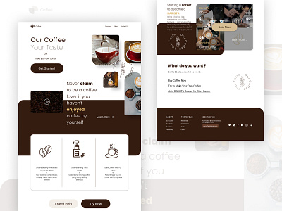 Our Coffe Your Taste coffee concept uidesign uiux uiux design
