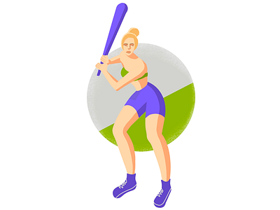 Character Design 7 baseball baseball player character character design flat illustration girl illustration graphic design illustration illustrations pose