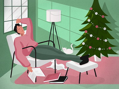 Happy Holidays adobe ai artist character christmas christmas time christmas tree design editorial illustration illustratior storytelling vector