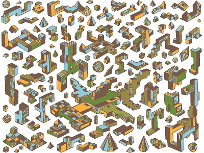 Blocky Geometry Pattern