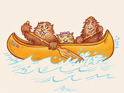 Yeti's in a Canoe