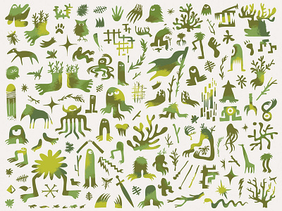 Mental Graffiti creatures doodles mental graffiti monsters pattern stream of conscious