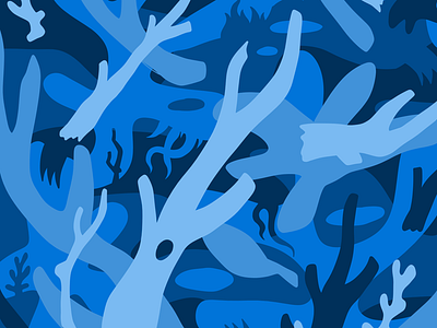 Blue Camouflage camouflage monsters mysterious creatures pattern spooky surface pattern