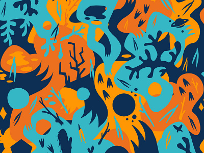 Orangeblueshapes claws cryptozoology nature ornate pattern patterns surface surface design surface pattern wallpaper