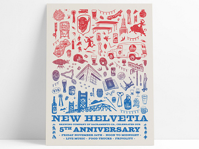 New Helvetia Brewery Poster beer brewery design pattern design patterns poster print