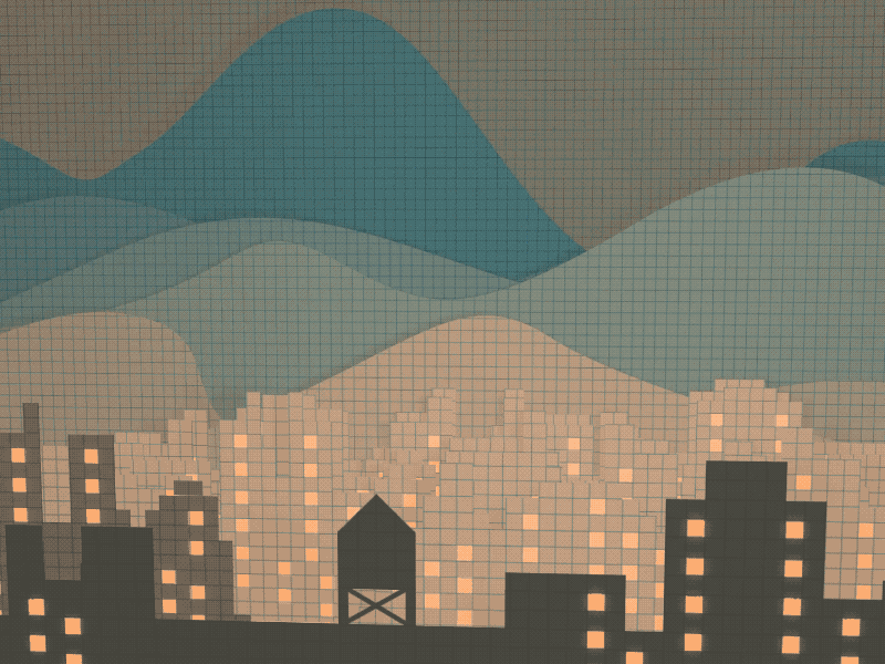 Cityscape Animation after effects animation city graph paper motion motion graphics nature
