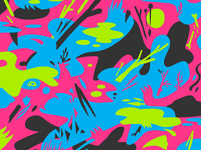 Neon Camouflage Pattern