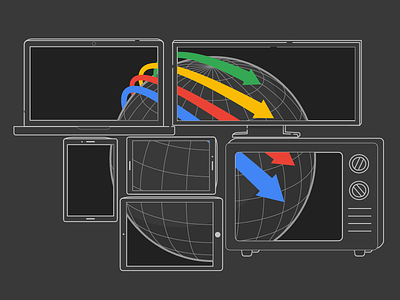 Google Dark Mode Video Reach e-learning google illustration tech video