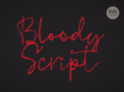Bloody SVG Script Font by Awanstudioz awanstudioz bloody texture dracula gore halloween halloween font handlettering horror horror font movie scary script font script lettering textured font zombie