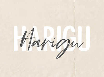 Harigu - Font Duo by Awanstudioz awan awanstudioz brush calligraphy font font duo handlettering handwritten letters sans font script font script lettering typography