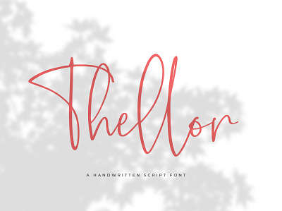 Thellor - Handwritten Script Font by Awanstudioz awanstudioz calligraphy font handlettering handwritten lettering letters script font script lettering typography