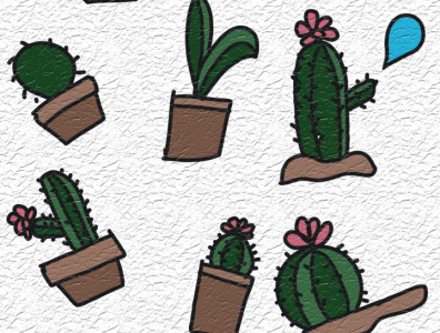 Cactus illustration 3d animation cacti cactua cactua cartoon illustration ilustration indonesia minimalist simple vector