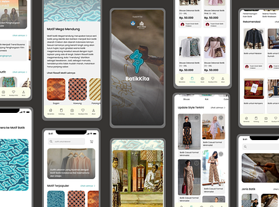 BatikKita - Indonesian Batik Culture Development Application application batik branding culture design indonesia marketplace minimalist mobile ui