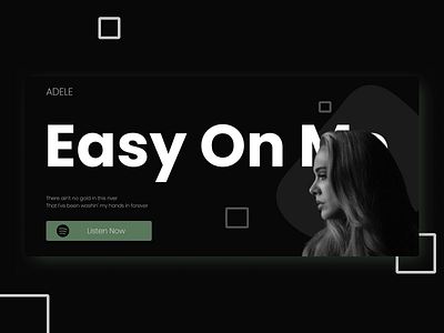 Hero Section - Spotify Website Exploration design landing page minimalist music ui website