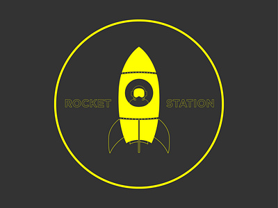 RocketStation art design icon illustration illustrator logo minimal