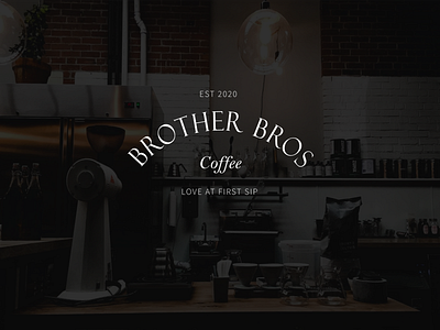 Brother Bros Typography art branding coffee shop design flat minimal typography ui