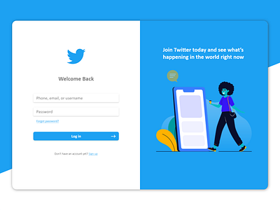 Twitter Login Page Redesign