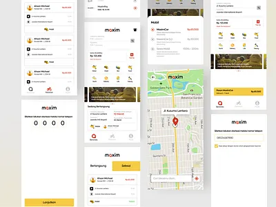 Redesign Online Transportation App "Maxim" application design homepage indonesia maxim mobile application redesign ui ui indonesia user experience user interface ux design