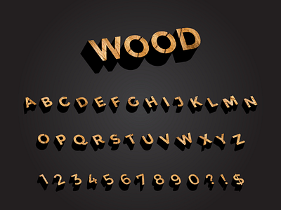 Wooden Letters - Font