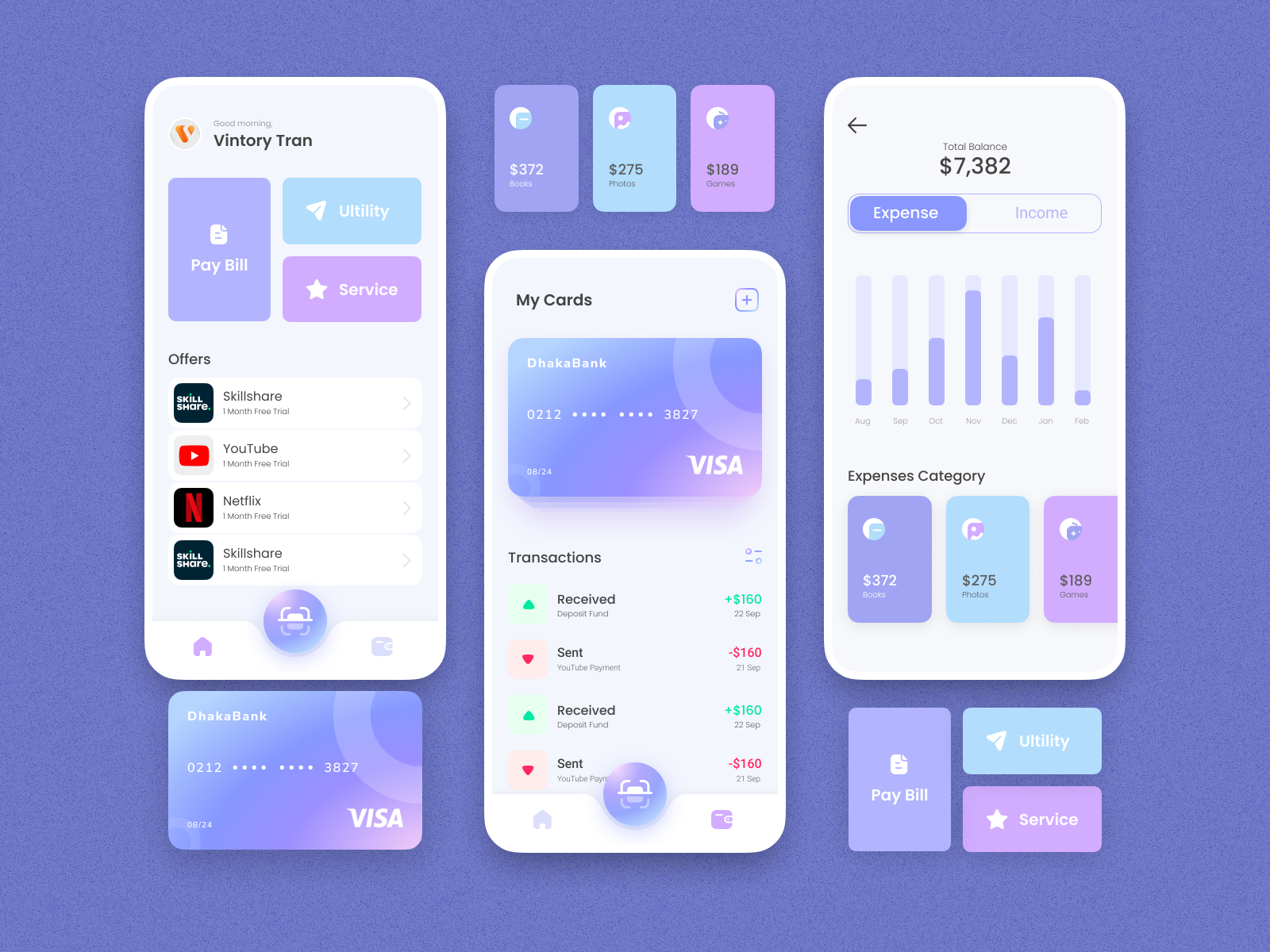 PACD - Payment App Concept Design by Tran Hoang Vinh on Dribbble