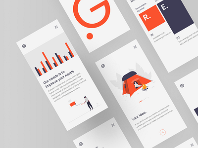 Orange Moblie Concept app app design design illustration ui ui design ux ux design