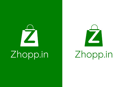 Zhoppin - Logo design for online shopping app adobe illustrator advertising branding design logo minimal web
