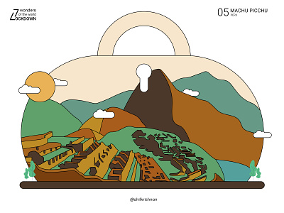 7 Wonders of the world | LOCKDOWN | - 05.Machu Picchu adobe illustrator adobe photoshop advertising branding design illustration minimal print design vector