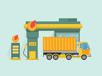 Fuel Station adobe illustrator design illustration vector