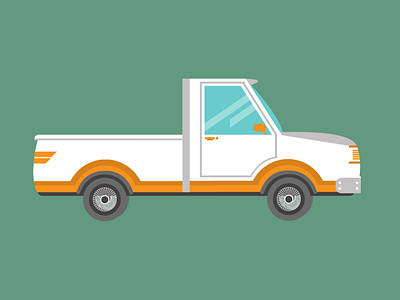 Pickup truck adobe illustrator design illustration vector