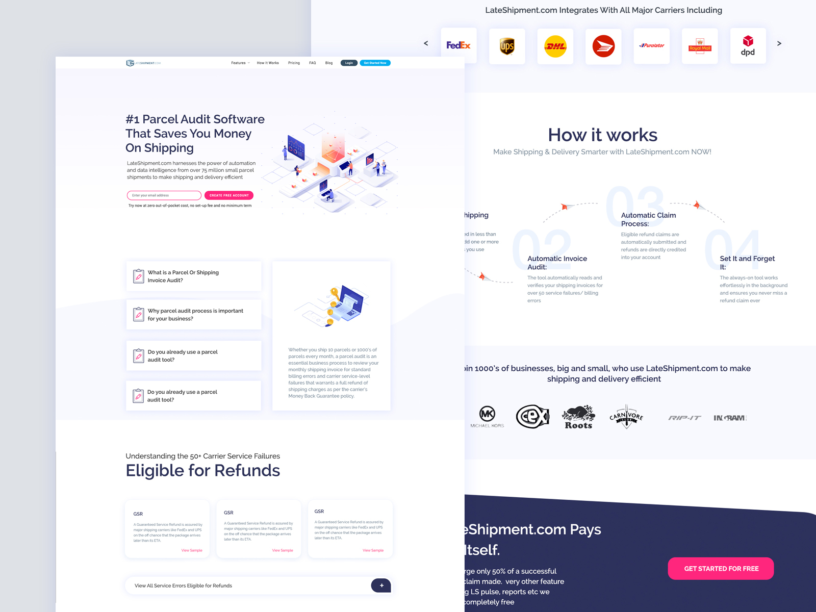 Landing Page Mockup by Ahilan on Dribbble