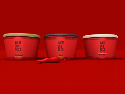 MEXIKO Packaging brand chilli concept country guacamole mexican mexico molho pepper restaurant sourcream