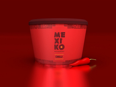 Mexiko - Sauce 3d branding country mexico packaging pepper restaurant sauce