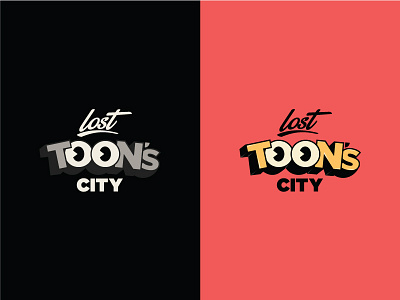 Lost Toon's City brand cartoon illustration lettering logotype old type typography vintage